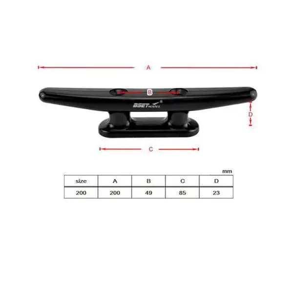 Kit Ancoraggio in Nylon Nero Resistente con Fibbia per Corda da Montare sul Ponte per Barche, Banchine, Barche a Vela o Kayak