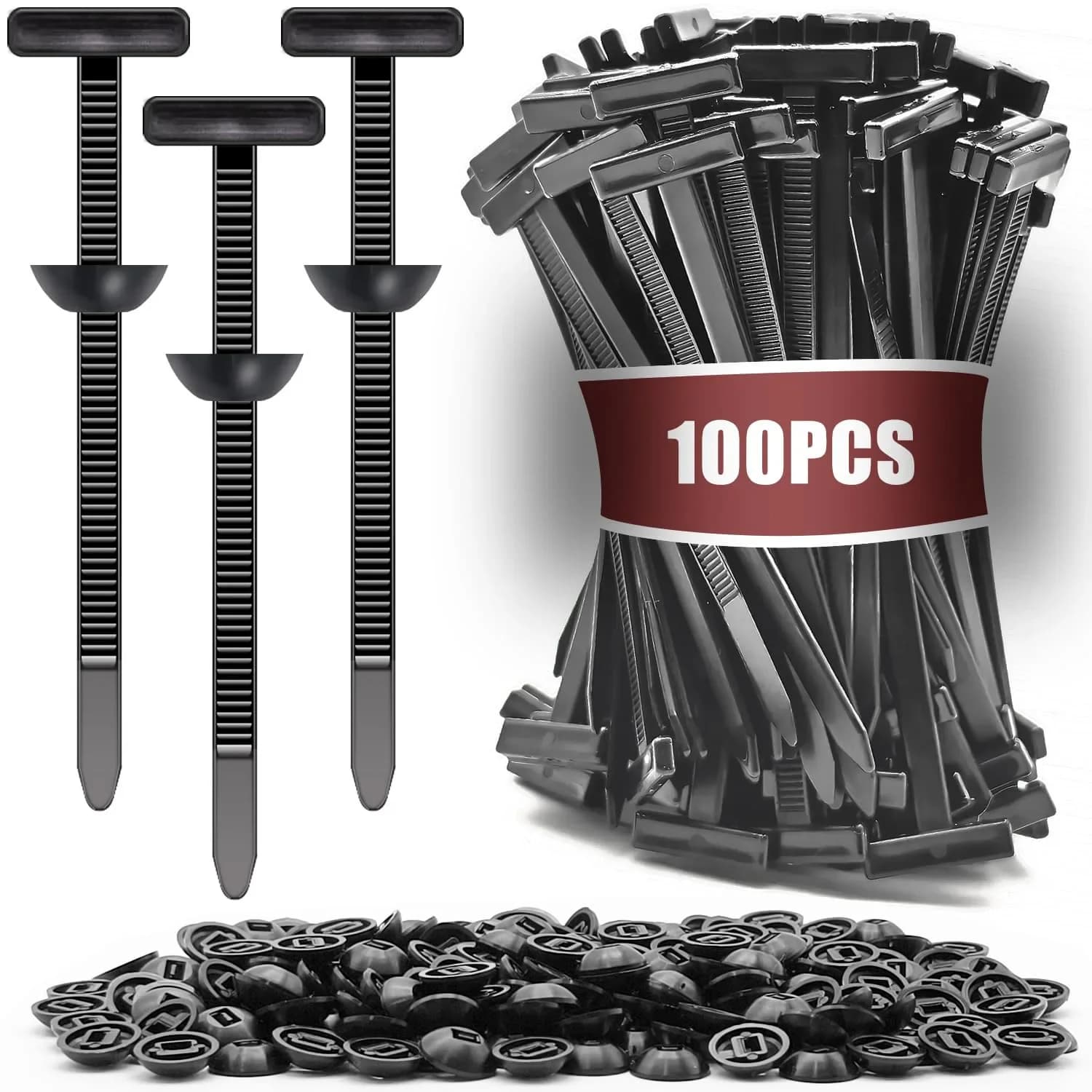 5-200 Pezzi Fascette in Nylon Universali, Clip di Fissaggio in Plastica Autobloccanti, Rivetti per Paraurti e Parafanghi Auto, Kit di Riparazione Auto
