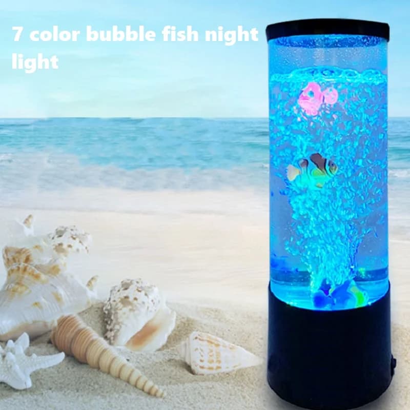 LED Fish Lamp luce notturna ambientale telecomando luci Decorative che cambiano colore acquario regalo di compleanno per bambini USB
