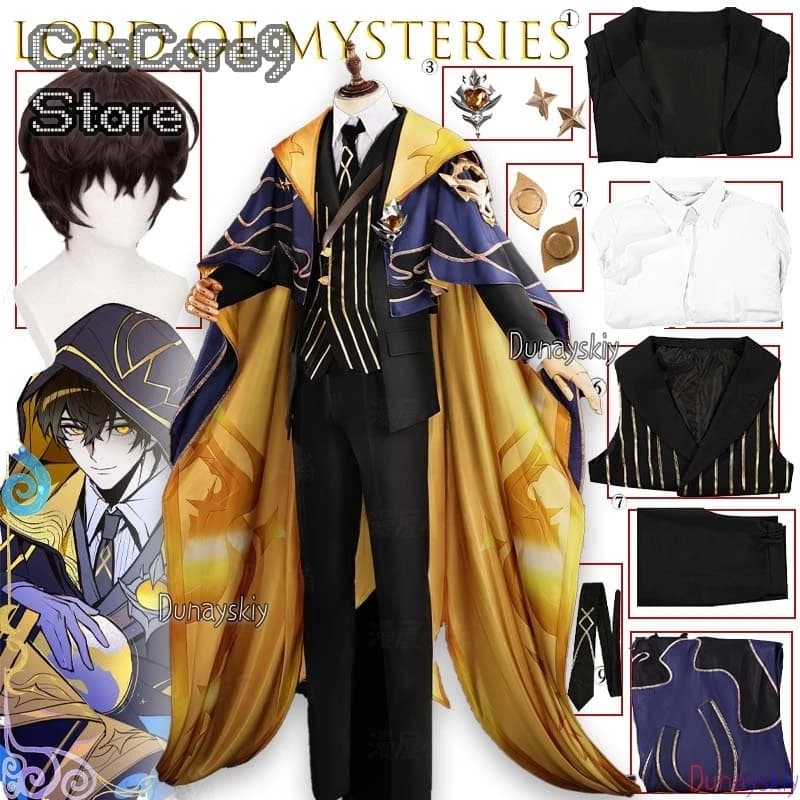 The Lord of Mysteries Klein Moretti Honor of Kings YuanGe Cosplay Ü Set Full Character Souls Dress Carnival Party Role Game