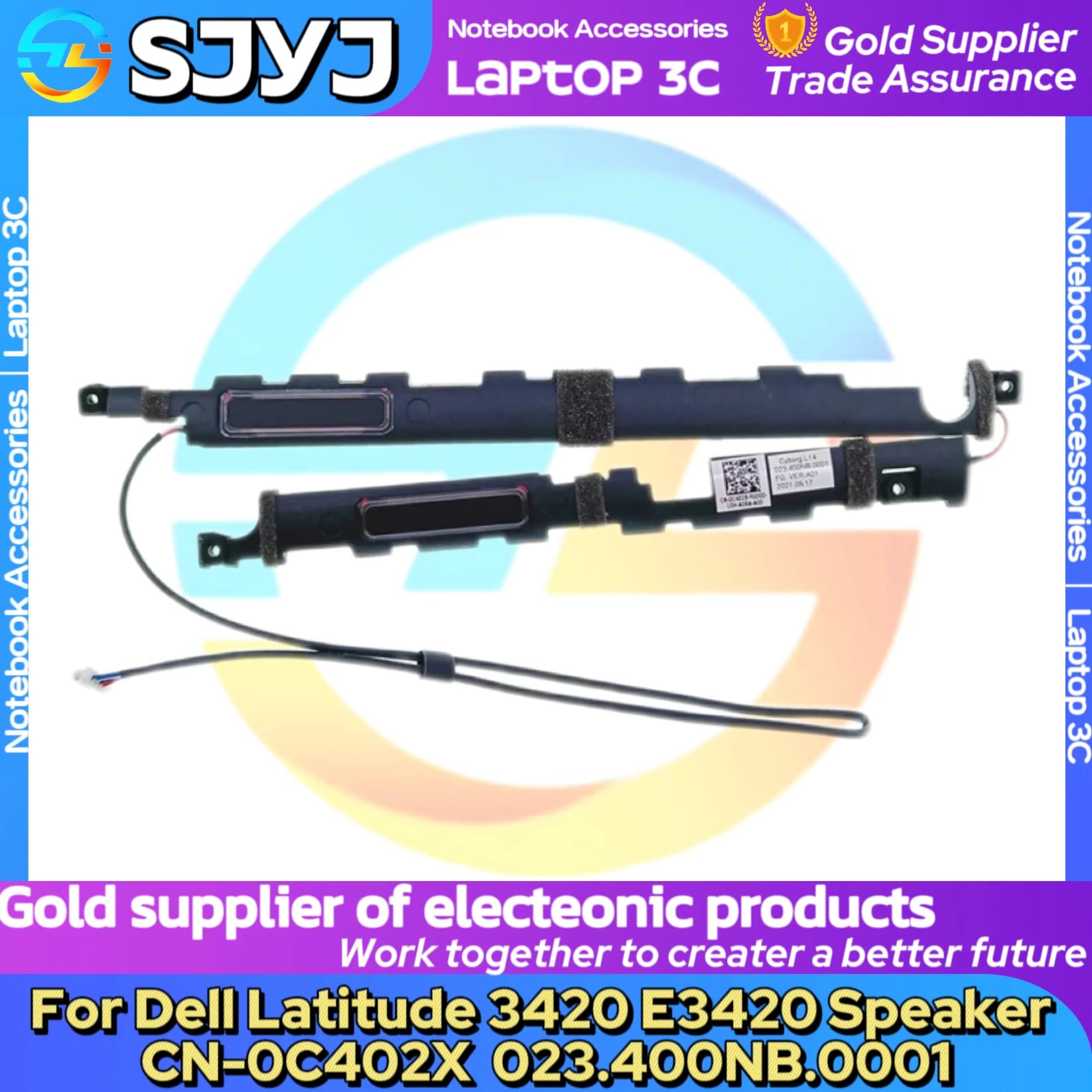 New Original Computer Notebook Portable Audio Speaker For Dell Latitude 3420 E3420 Built-in speaker audio trumpet CN-0C402X 023.400NB.0001
