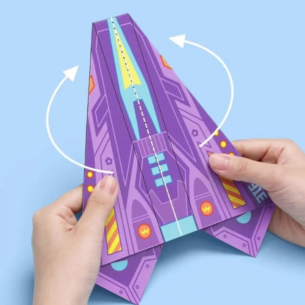 Paper Handmade Airplane Origami Montessori Folding Airplane Origami Set Art Learning 3D Versatile Paper Aircraft