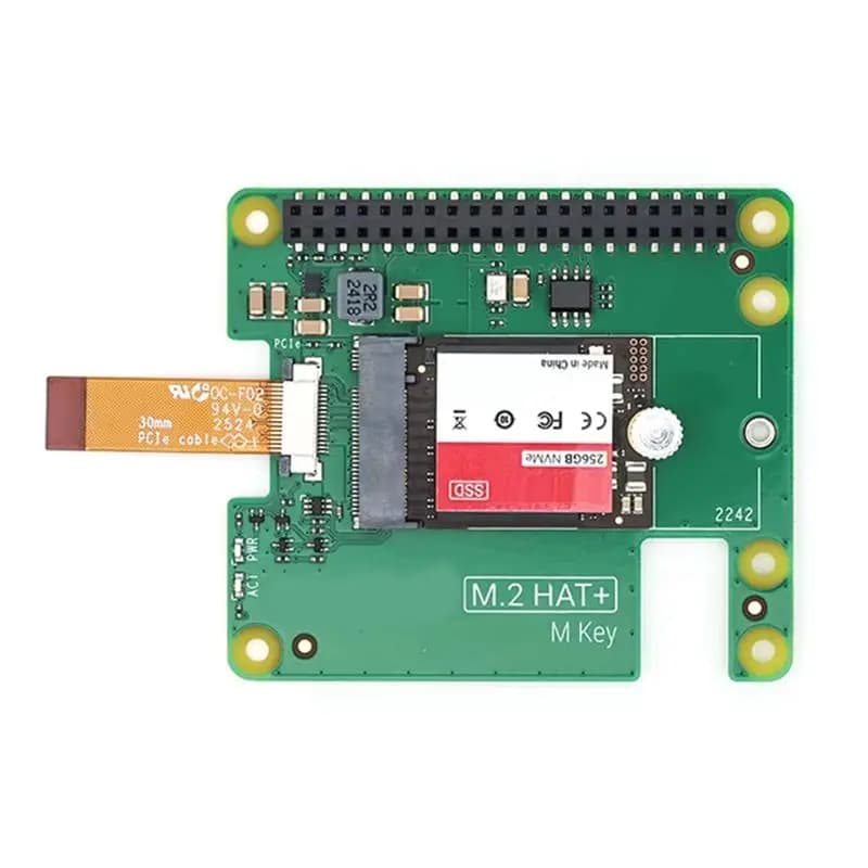 New! 256GB SSD kit for Raspberry Pi, M.2 HAT+NVME SSD Compatible with PCIe Gen3 for Raspberry Pi 5