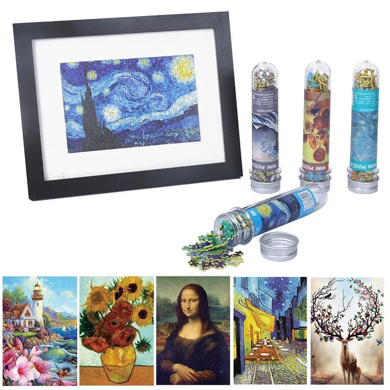 150 pezzi mini provetta puzzle pittura a olio puzzle decompressione giocattolo educativo per bambini adulti gioco di puzzle creativo regalo