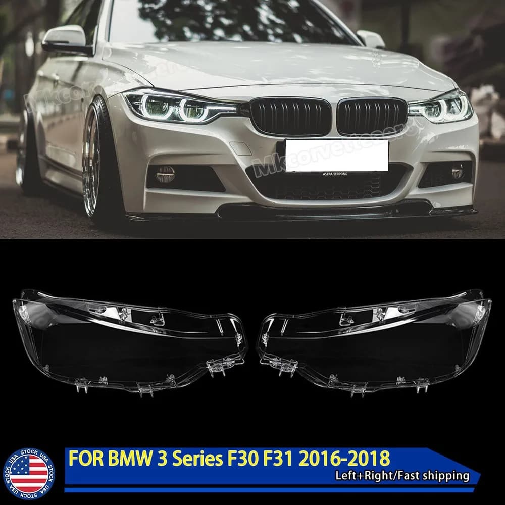 For BMW 3 Series F30 F31 Head Lights Cover 320i 330i 340i 2016 2017 2018 Car Lights Shade LED Headlight Lens Cover Shell