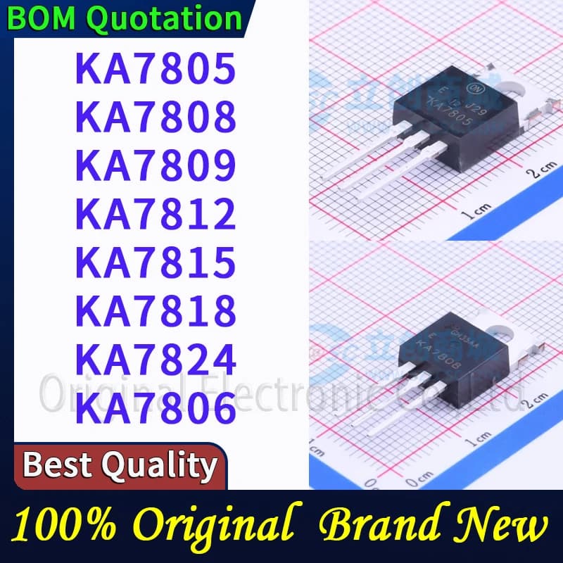 5pcs/lot KA7805 KA7808 KA7809 KA7812 KA7815 KA7818 KA7824 KA7806 In stock Original High quality