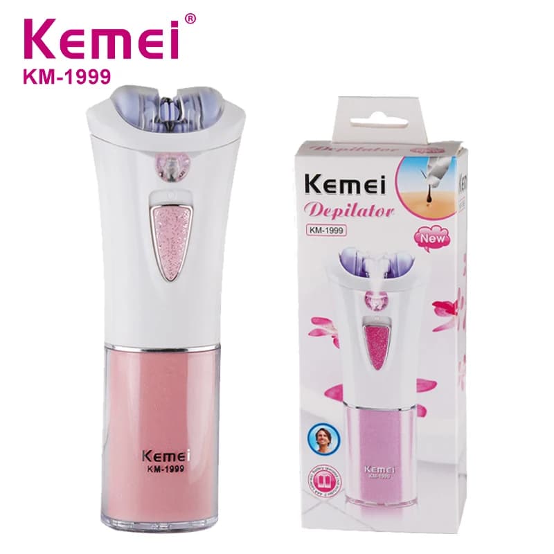 Kemei KM-1999 Electric Depilatory Female Epilator Women Dry Battery Hair Removal For Face Body Arms Arms Leg Hair Removal