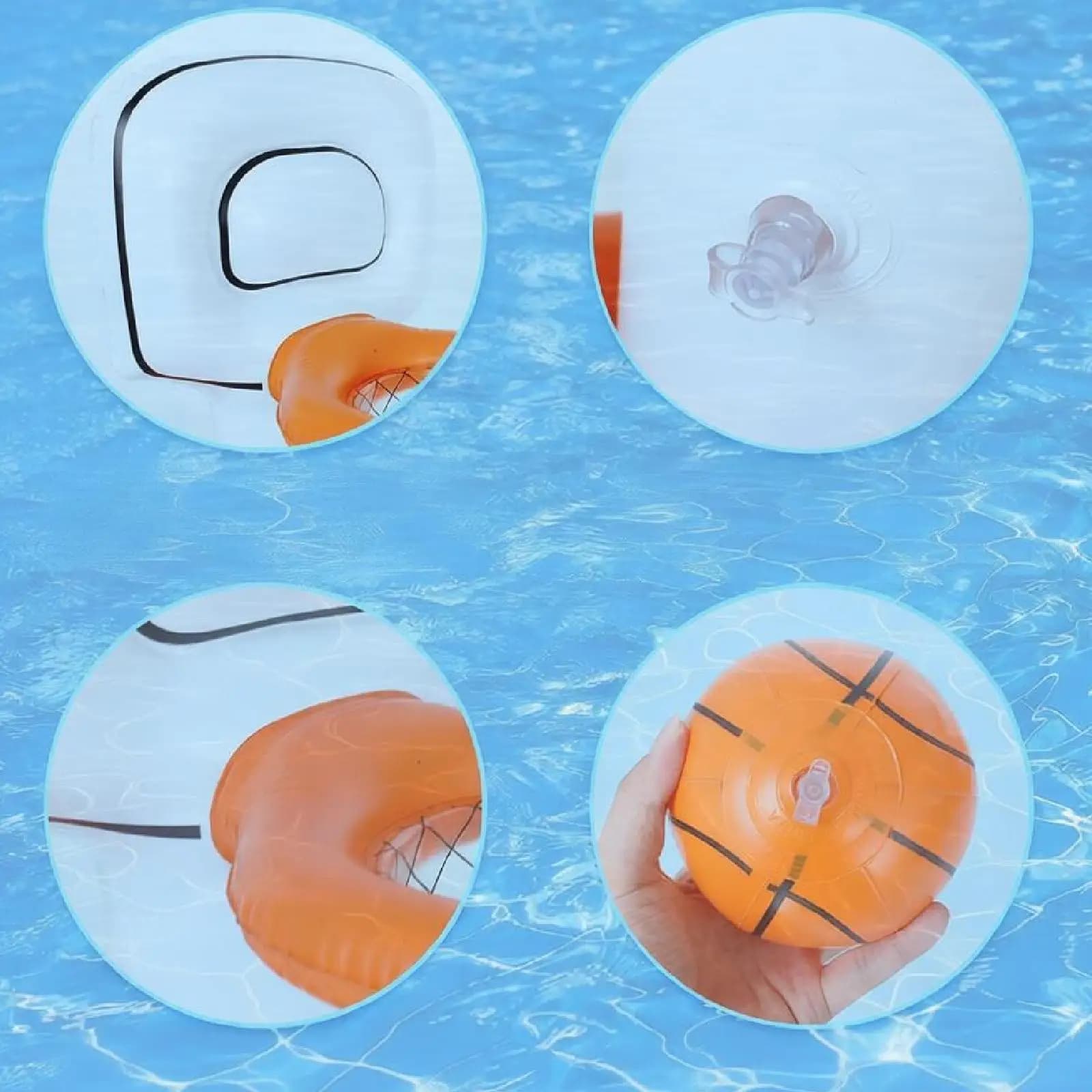 Canestro da basket per piscina per bambini, gioco acquatico all'aperto per feste in riva al lago e spiaggia