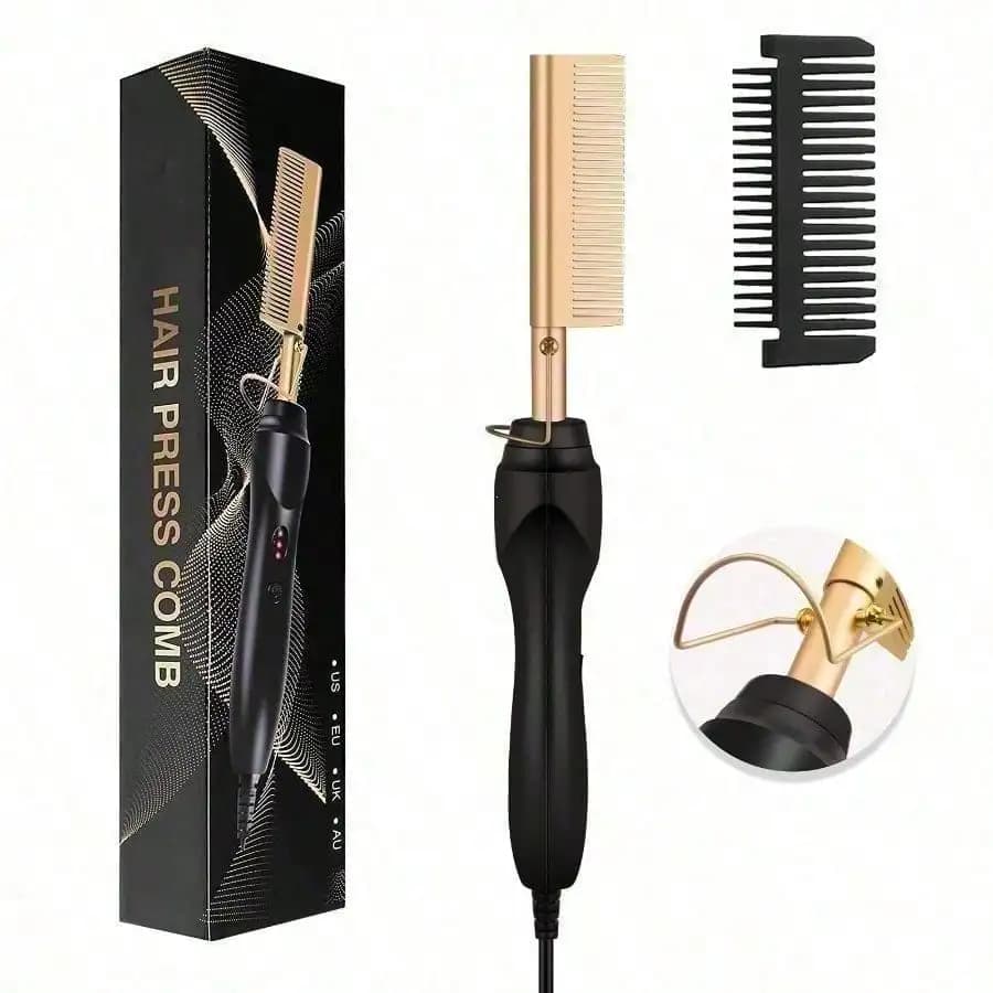 Spazzola elettrica per lisciare i capelli — Pettine per lo styling 2 in 1 (lisciante e arricciante) — Adatta per capelli bagnati, asciutti e sintetici