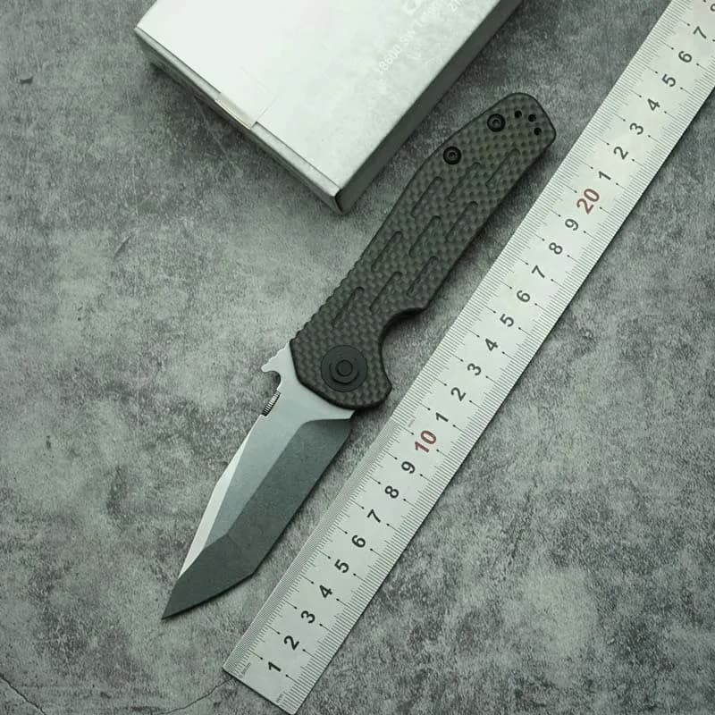 LEMIFSHE New 0620CF Mark 204P Titanium Manic Blade/Carbon Fiber Outdoor Camping Kitchen Survival Pocket EDC Foldable Tool Knife