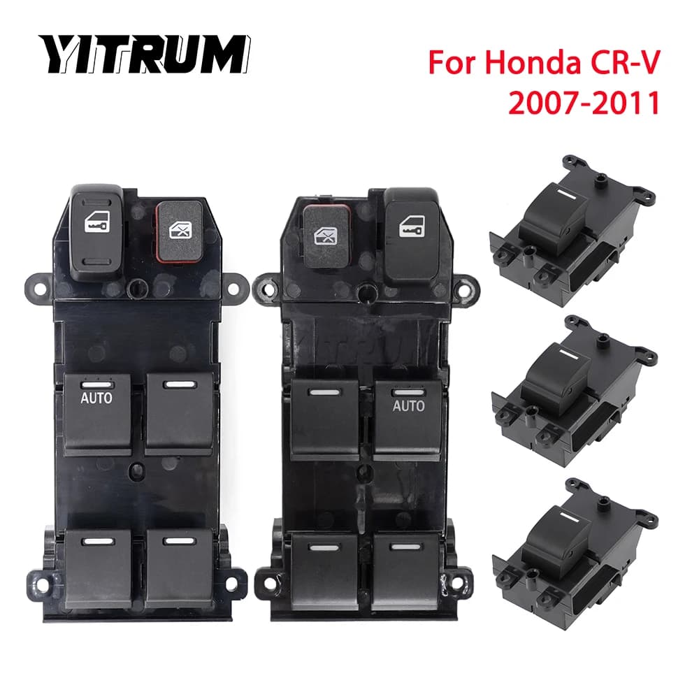 YITRUM 35750-SWA-K01 35760-SWA-J01 35750SWAK01 35760SWAJ01 Interruttore alzacristallo elettrico principale per Honda CRV 2007 2008 2009 2010 2011