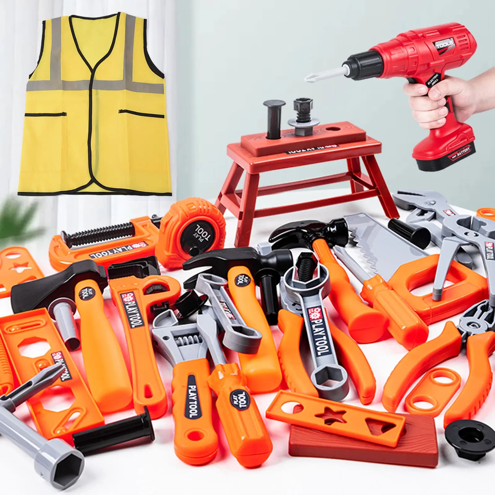 Strumenti di riparazione, giocattoli per bambini, assemblaggio per ragazzi, trapano elicoidale, set di viti, puzzle e smontaggio e montaggio pratico