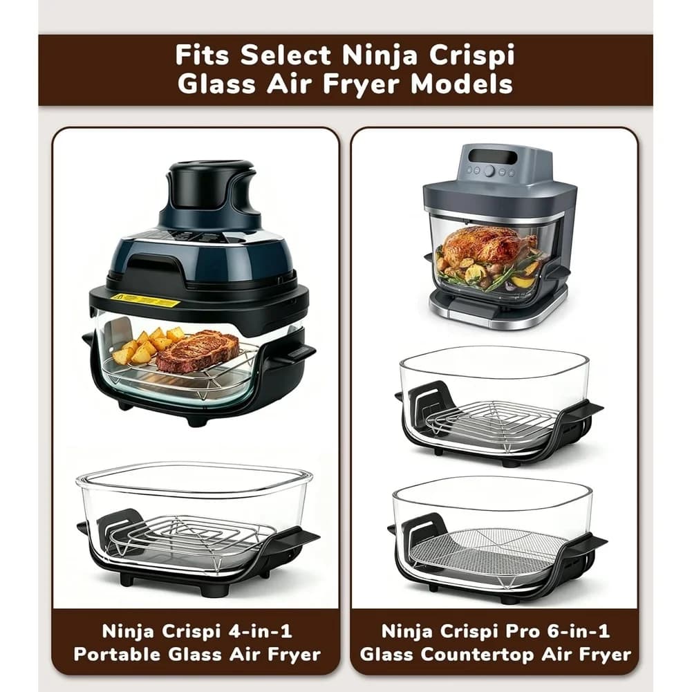 ABBK-For Ninja Crispi Stainless Steel Tray Stainless Steel Air Fryer Tray Stainless Steel Tray