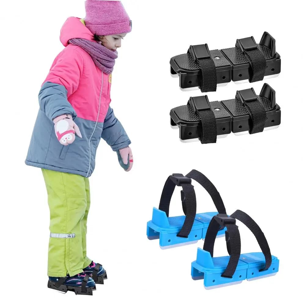 1 paio 16*6 cm pattini da ghiaccio per bambini regolabile a sgancio rapido installazione semplice pattini da ghiaccio junior con cinturino di fissaggio