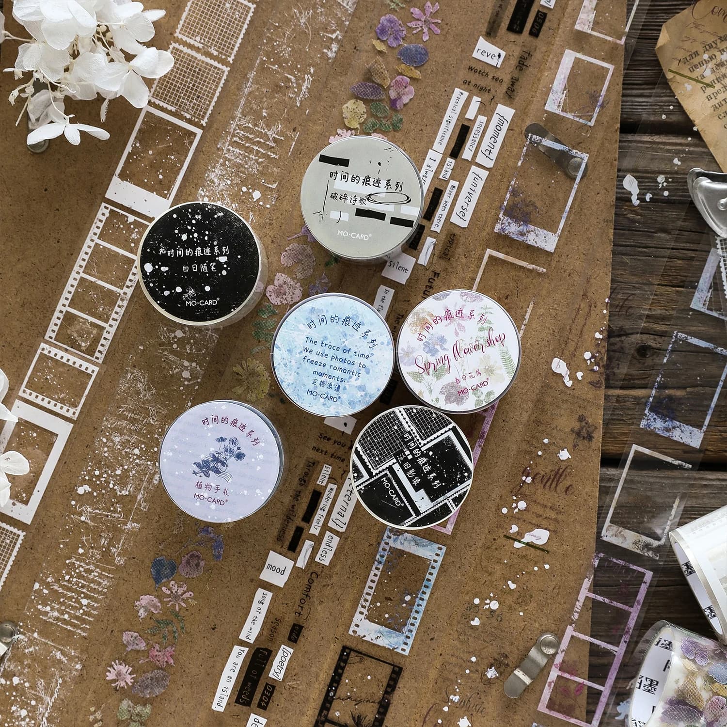 25mm*2m 1pc PET Washi tape Stick Labels Decorative Diy Scrapbooking material hand made junk journal Stationery supplies
