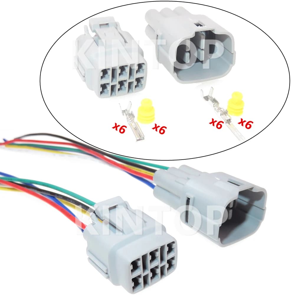 1 Set 6 pin sensore di accensione per auto presa impermeabile con fili per Toyota Honda Suzuki 6187-6561 6180-6771 6188-0382