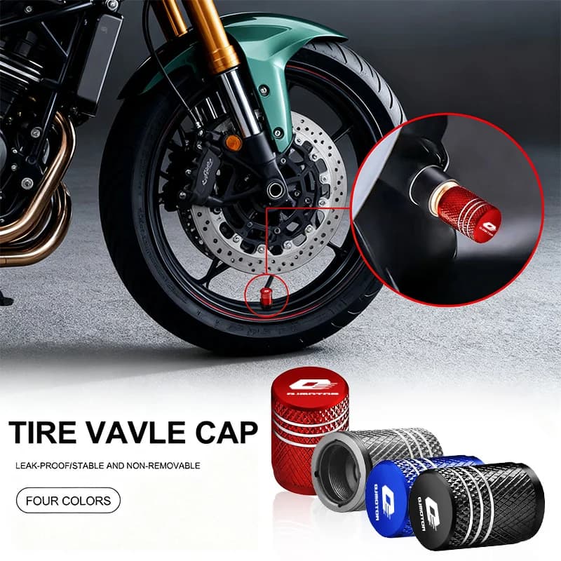 Per QJMOTOR FLASH 600 SAI 550S 300S 300 AMT HONG 250 City SAI 450 - 4 Pezzi Tappi Valvola Pneumatico Moto in Lega di Alluminio, Copri Stelo Ruota