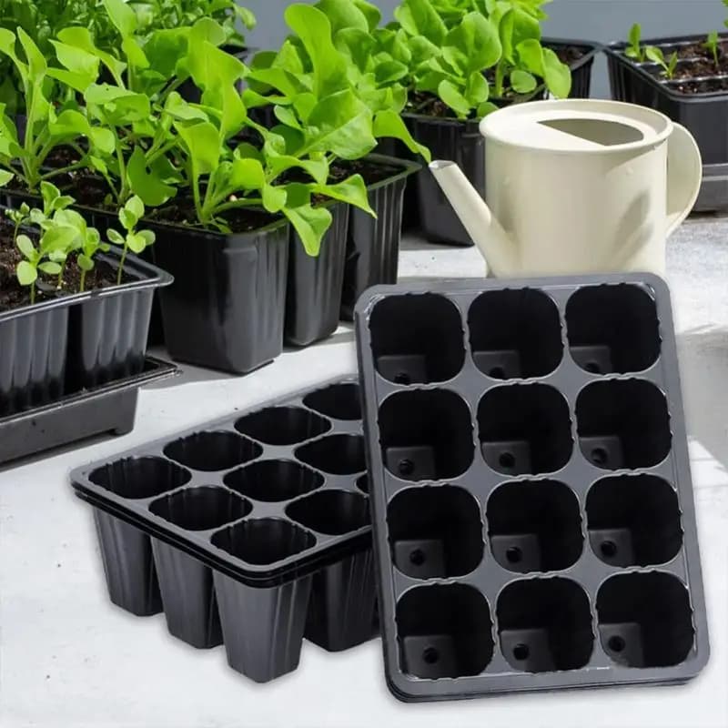 12-hole vegetable seedlings Tray for seedlings Garden vases Flower pots for durable plants for seed germination Box for planting