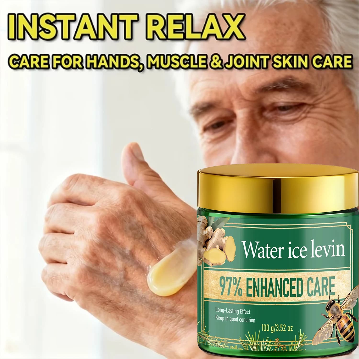 Crema per la Cura del Corpo con Veleno d'Api, Retinolo, Acido Ialuronico, Arbutina, Rassodante, Idratante, Illuminante, Lunga Durata, 100g, Cura Quotidiana