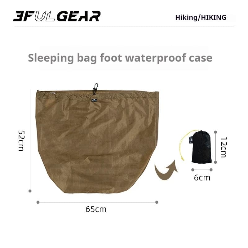 3F UL GEAR Sacco a pelo Piede Ultraleggero Dyneema Nylon Borsa impermeabile portatile Sacco a pelo da campeggio Accessori Resistente allo strappo