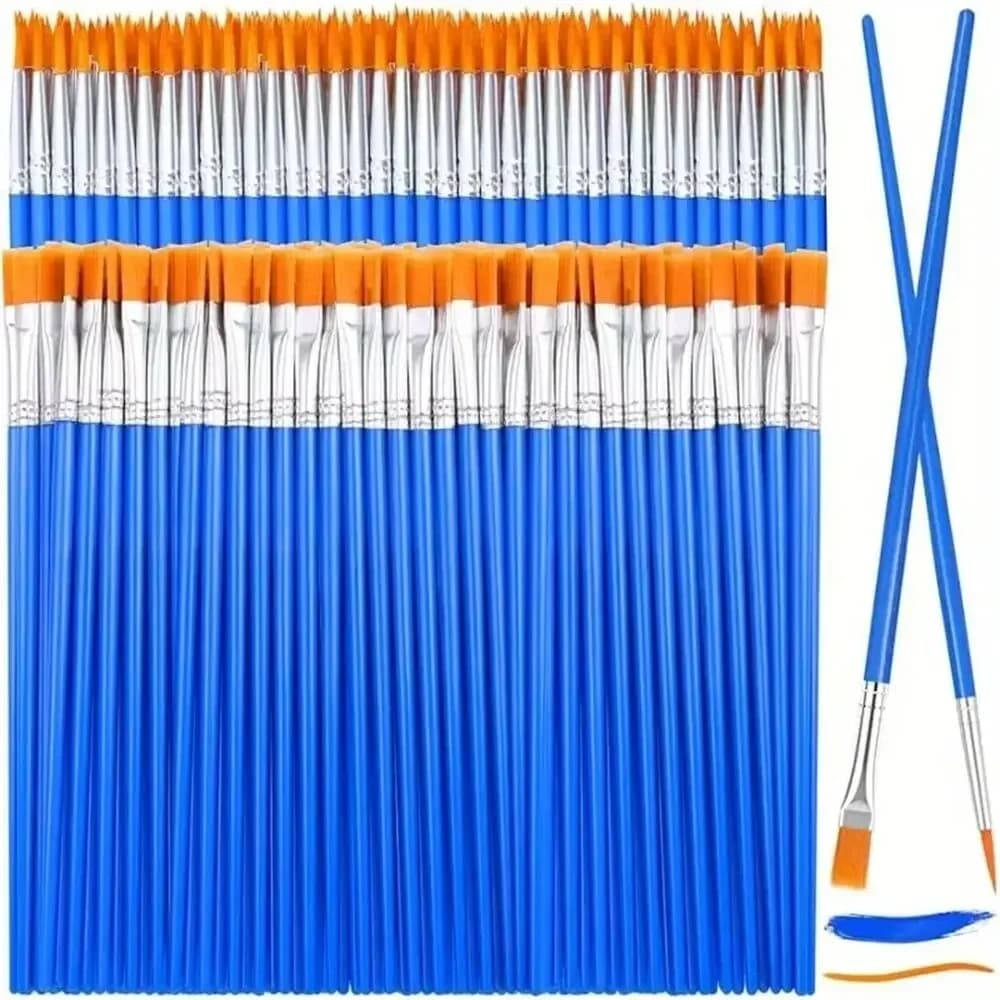 30 pezzi piccolo pennello piatto per dettagli in nylon pregiato per disegnare pennelli per acquerello pennelli penna per cancelleria artistica per studenti