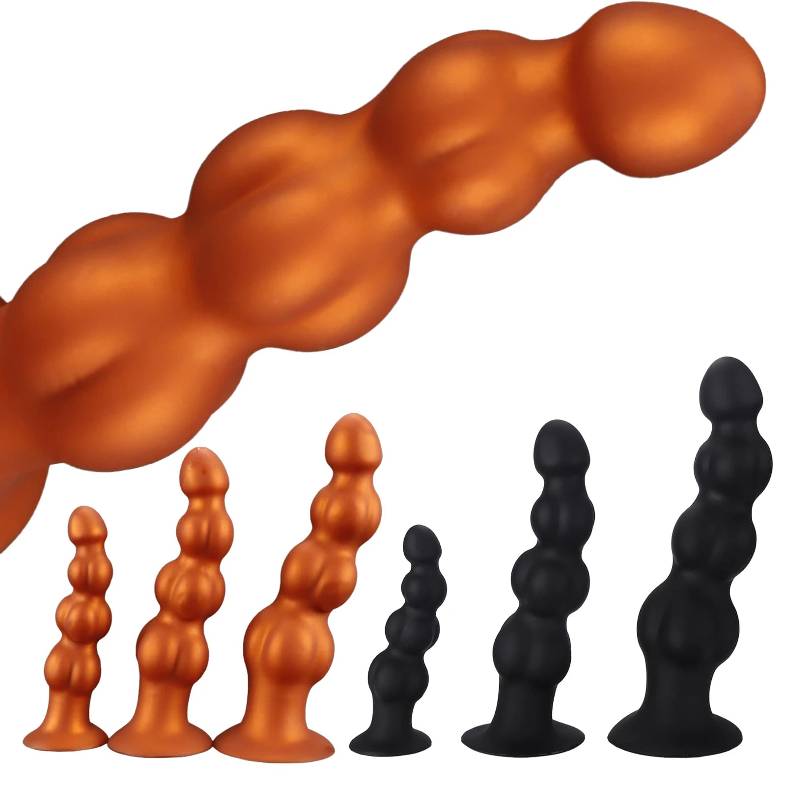 3 dimensioni grande nodo perline anali silicone morbido enorme culo anale dilatatore anale formazione giocattoli adulti del sesso spina anale espansione per le donne uomini