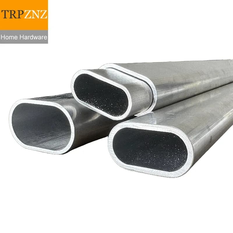 Tubo piatto ovale in lega di alluminio Tubo telescopico Lunghezza 30x10x1,5 30x15x1,5 30x16x2 30x20x1,5 36x16x1,7 40x15x1,5 40x20 45x25 mm