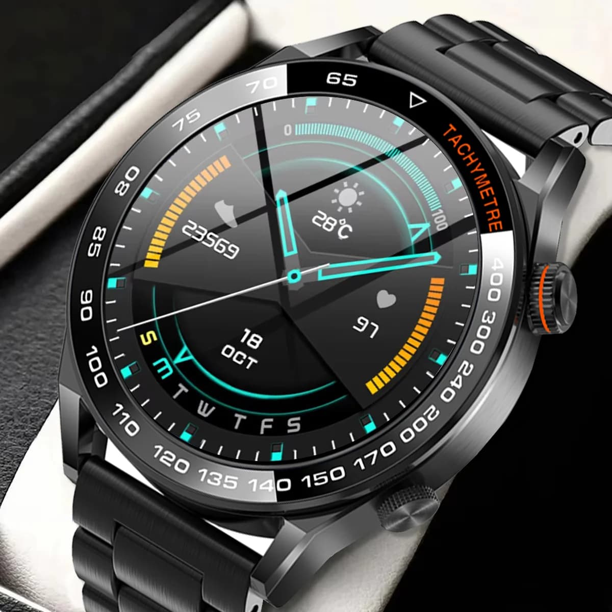 Nuovo Smartwatch da Uomo 2026 con Chiamata Bluetooth, Display AMOLED HD da 1,53 Pollici, Modalità Multi-Sport e Monitoraggio della Frequenza Cardiaca
