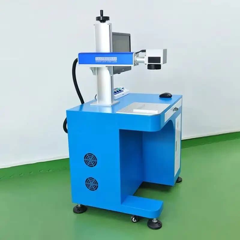 UV Glass Laser Engraving Machine Metal Fiber 20W 30W 50W Semiautomatic Laser Marking Machine Chuangxin Table