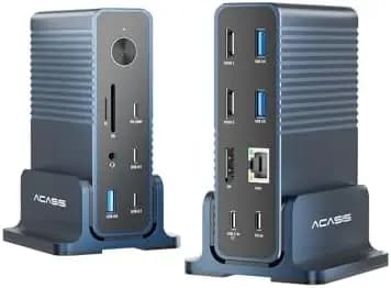 Docking Station Portatile ACASIS con Doppio Monitor e 15 Funzionalità per Tutti i Dispositivi Titolo ottimizzato: Docking Station Portatile ACASIS con 1 porta