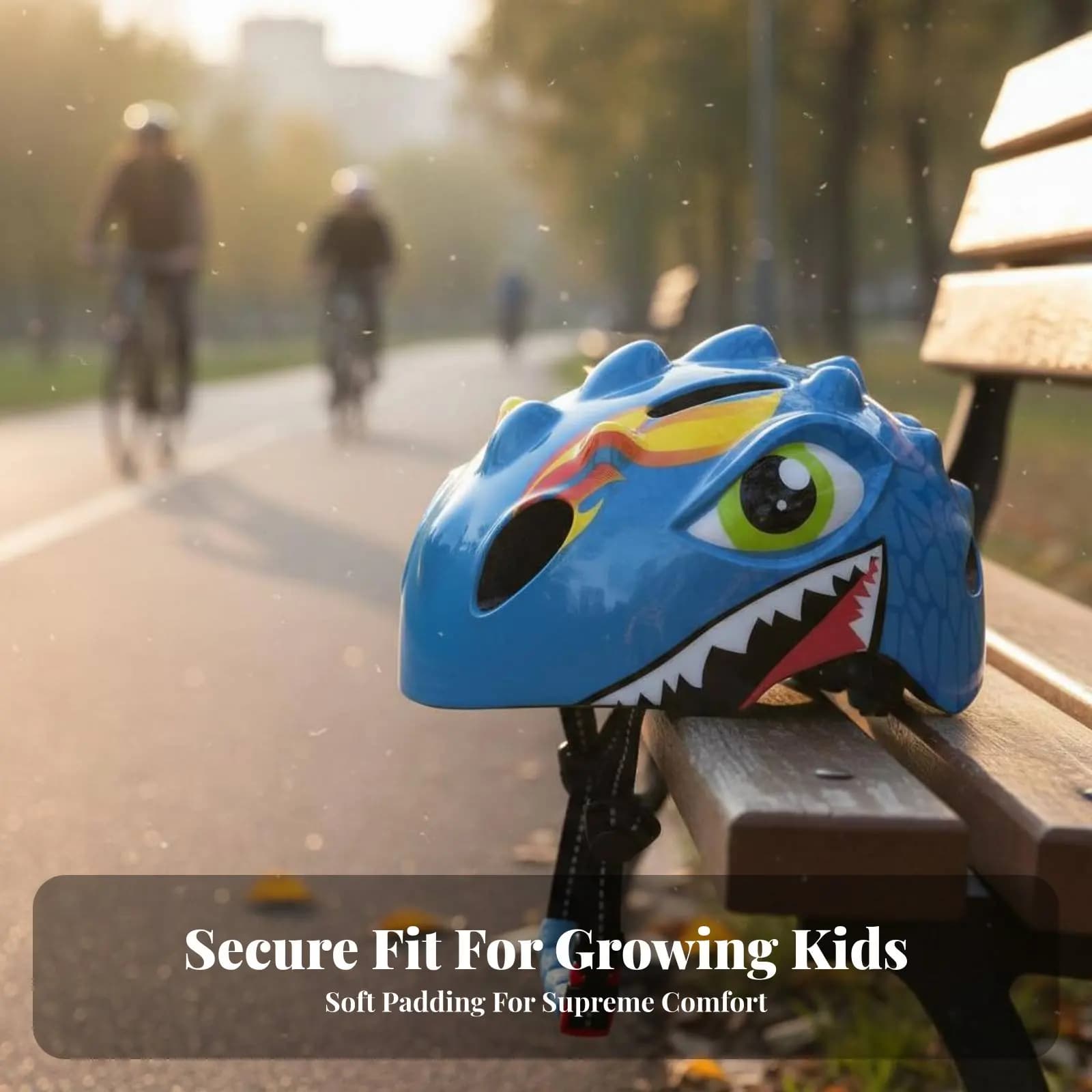 Dinosaur Shaped Bicycle Helmet, Breathable Safety Equipment, Three-dimensional Design for Kids