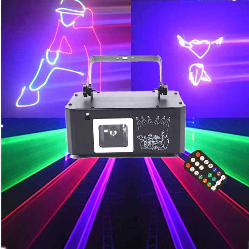Luci per feste, luci da discoteca DJ, luci stroboscopiche, proiettore per feste con animazioni 3D, luci ambientali DMX512/controllate tramite voce