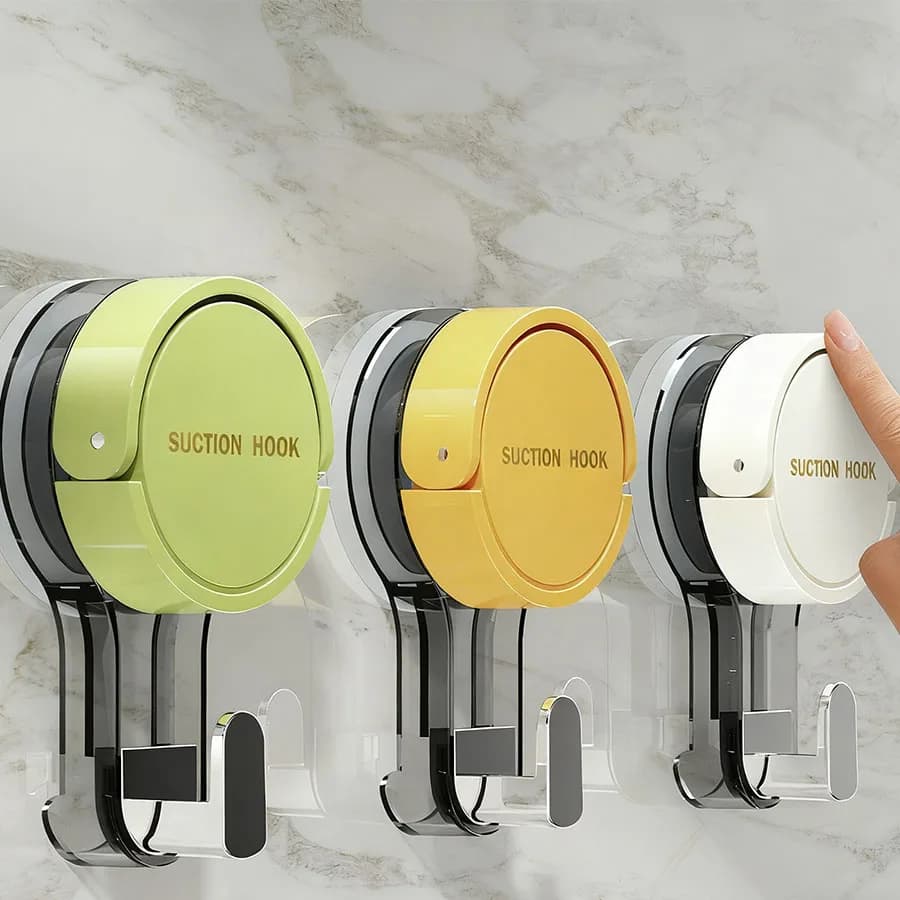 Gancio a ventosa, aspirapolvere forte, nessuna perforazione, gancio adesivo, portasciugamani, cucina, bagno, bagno, parete, senza segni, mobile