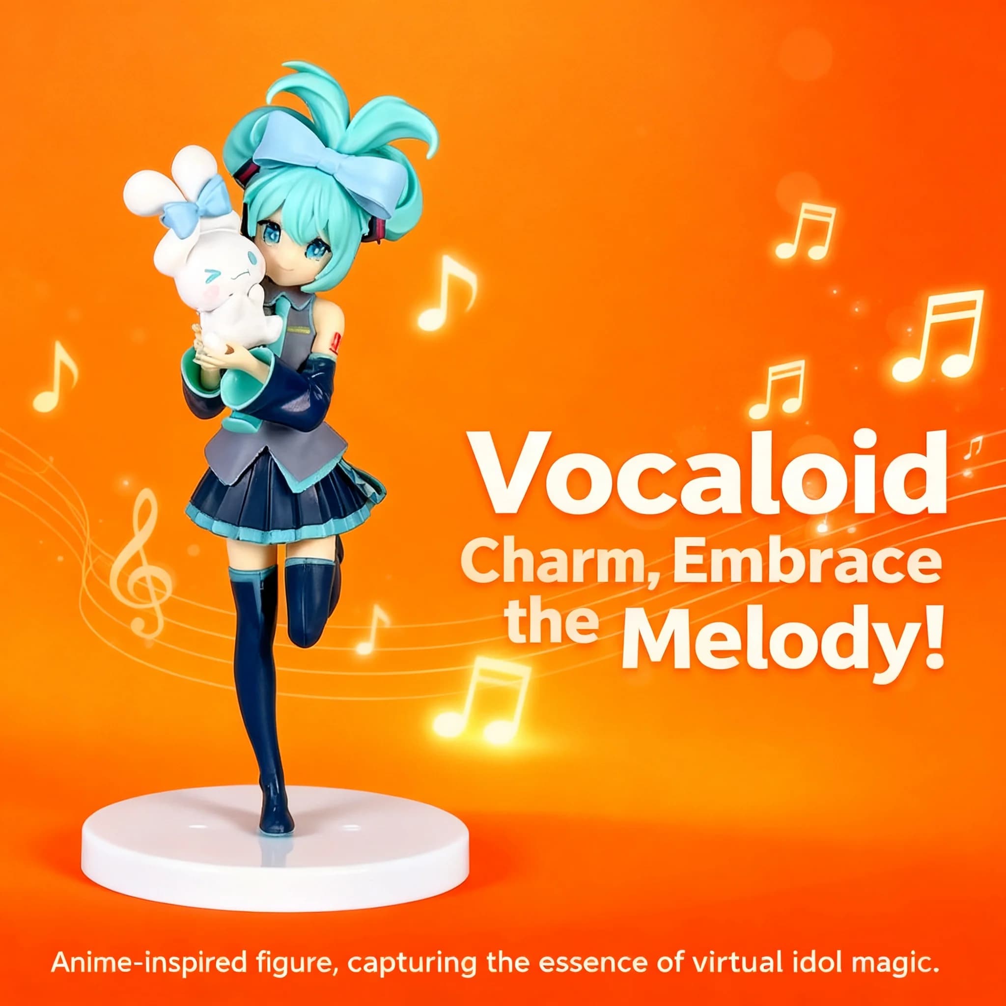 Statuetta di Hatsune Miku, Personaggio Anime, Modellino in Peluche, Decorazione da Scrivania, Confezione Regalo, Collezione