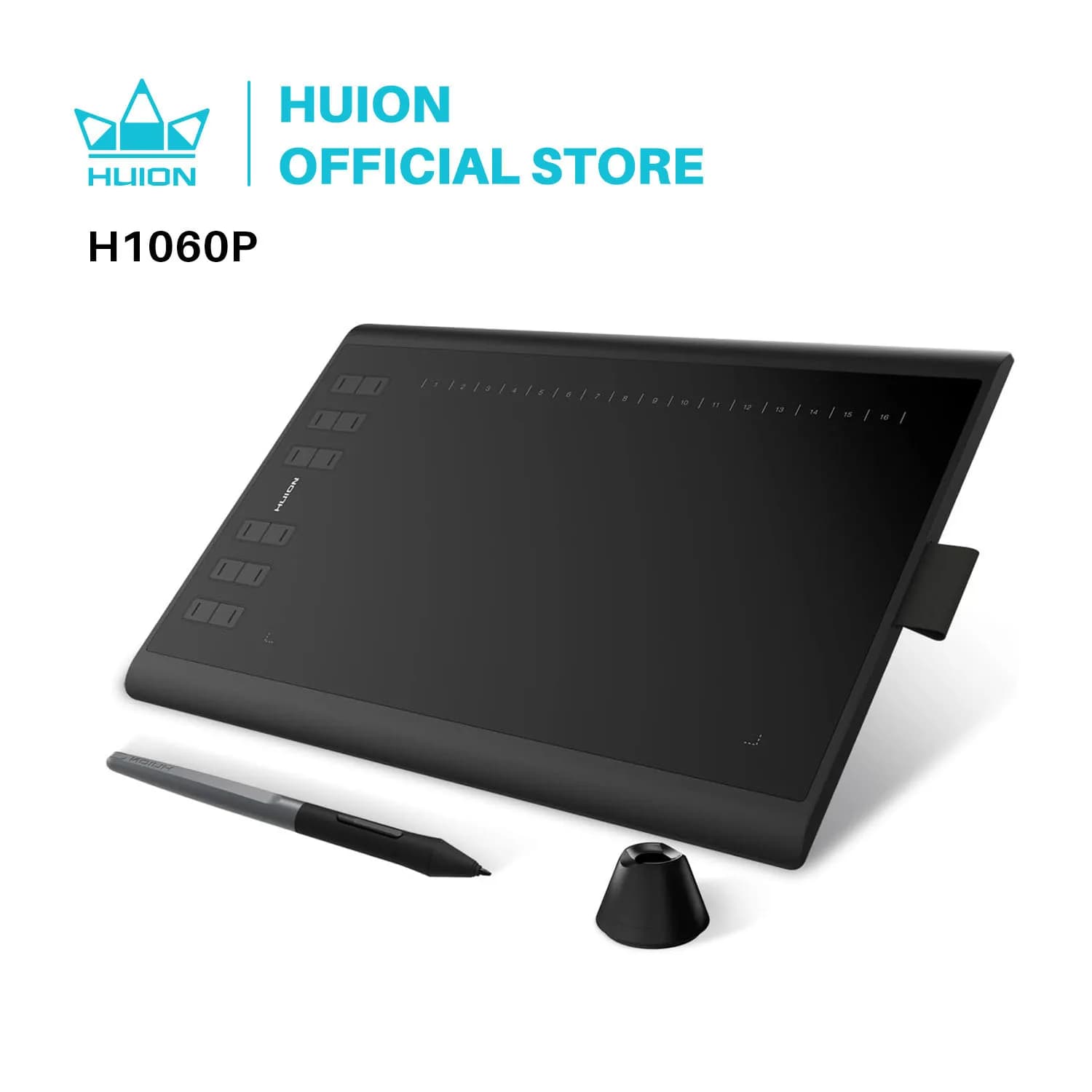 HUION Inspiroy H1060P tavoletta grafica da disegno con 8192 di sensibilità alla pressione stilo senza batteria e 12 tasti caldi personalizzati, 10