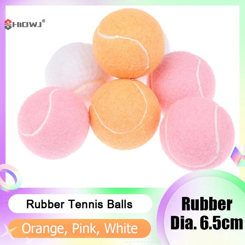 Palline da tennis 1/3 pezzi Palline da allenamento altamente elastiche resistenti all'usura 65MM Palline da tennis per pratica durevole per principianti da donna per club