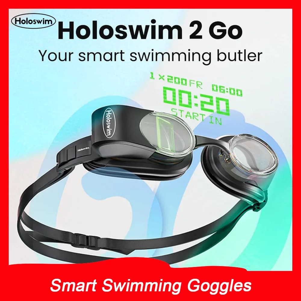 Holoswim 2 GO | Anti-fog, UV protection | Waterproof | for swimming, training | Performance monitoring