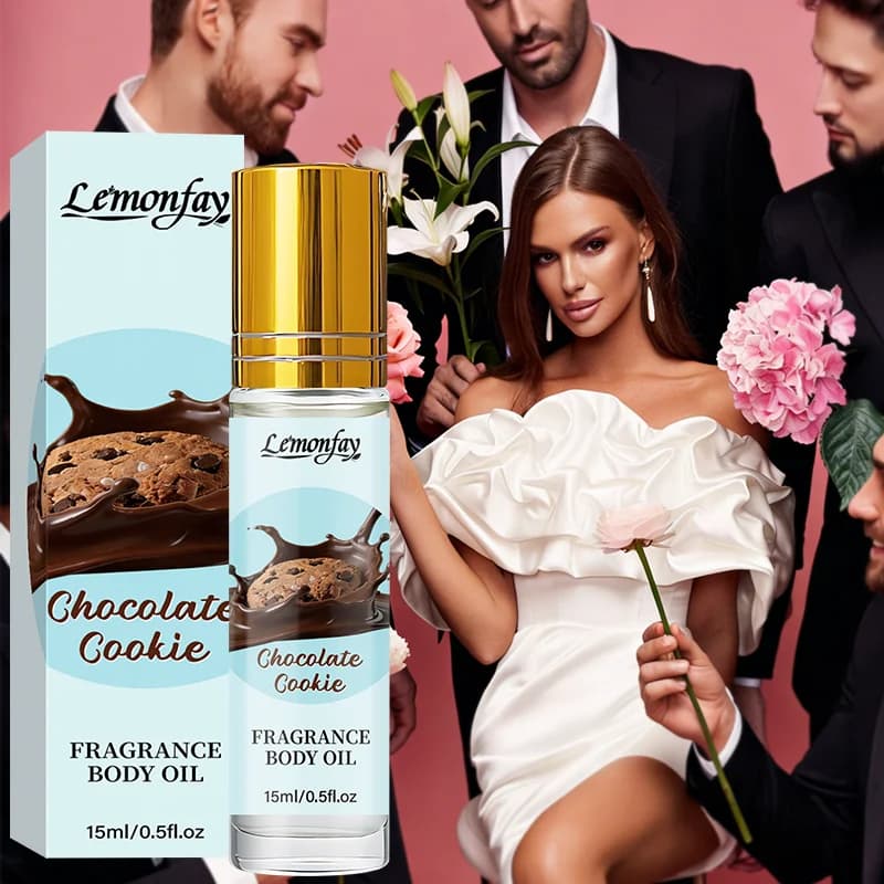 Oil Body Roll-On Chocolate Lemonfay | Sweet and Gourmand Perfume Oil Long Life for Women and Men 15ml