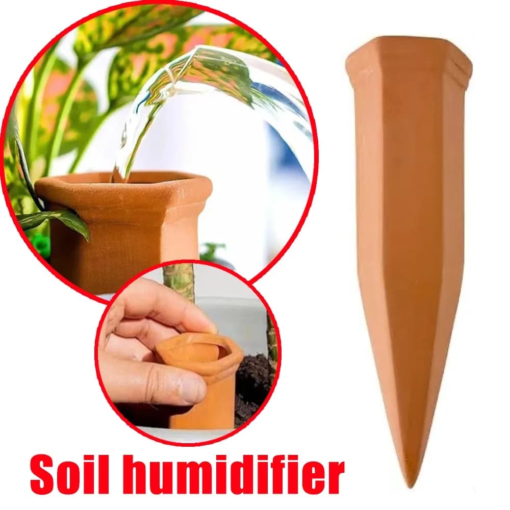 Dispositivo di irrigazione automatico in terracotta, sistema di irrigazione per piante, paletto per irrigazione inseribile nel vaso, adatto per piante in vaso