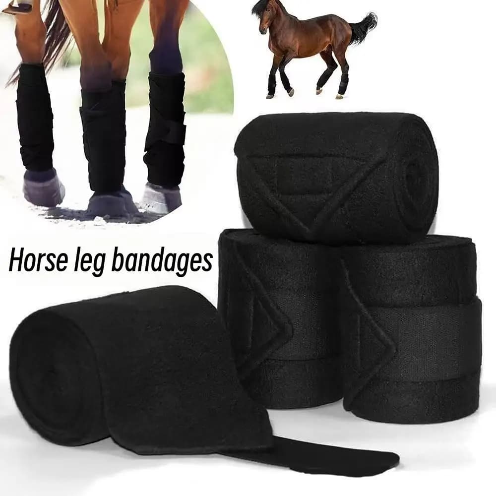 Set da 2/4 Pezzi di Fasce Traspiranti per Zampe di Cavallo, Leggere e Assorbenti, in Pile Polare, Accessori Equestri Sicuri