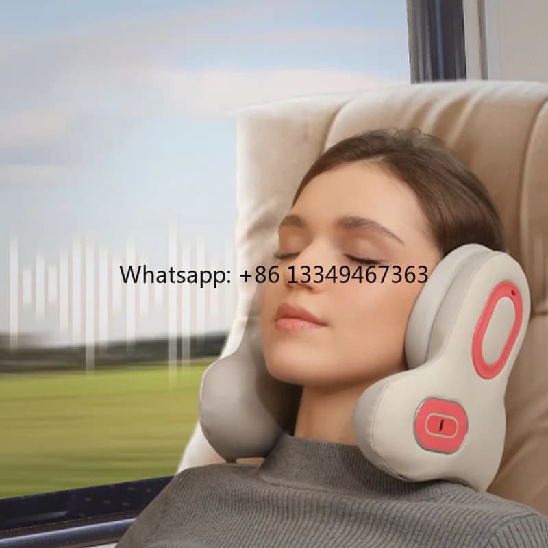 Cuscino per il collo dell'auto Massaggio da viaggio Cuscini per il collo in memory foam Riduzione del rumore Cuscino per il collo con impacco di calore per dormire