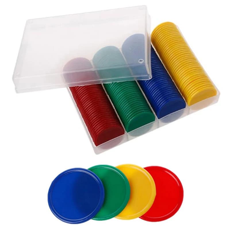 160 pz/set fiches da poker in plastica 38mm contatori di apprendimento dischi dischi di conteggio chip marcatori per Mahjong poker gettoni di gioco forniture
