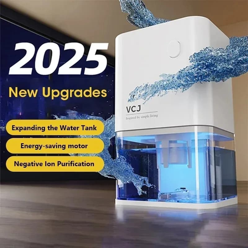Nuovo Deumidificatore Silenzioso 2025 per Spina EU - Assorbitore di Umidità Silenzioso, Asciugatore d'Aria e Deodorante per Camera da Letto, Ufficio, Cucina, Casa