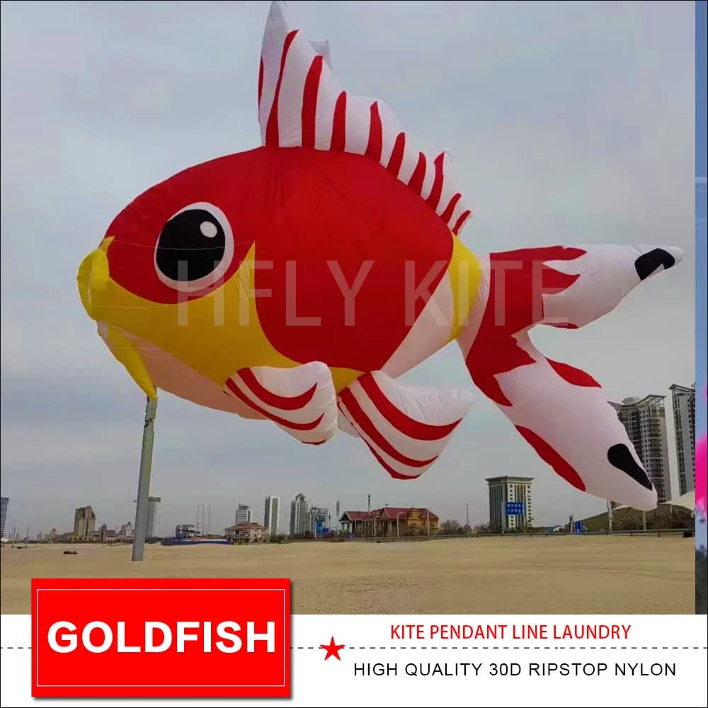 HFLY KITE nuovo arrivo pesce rosso 5M 7M aquilone linea pendente lavanderia morbido gonfiabile