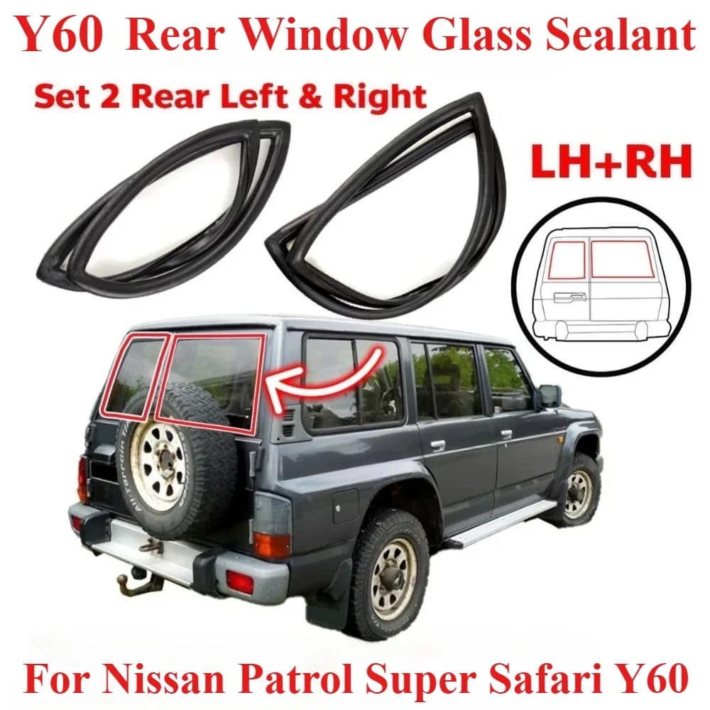 Rear window glass weatherstripping For Nissan Patrol Y60 Super Safari Y60 OEM:9031106J00 9031006J00
