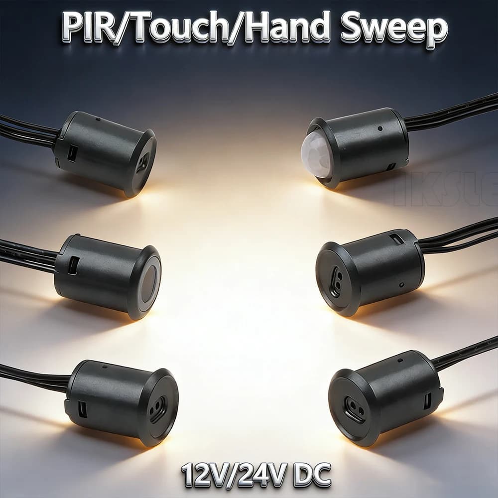 DC12V24V armadio armadio sensore di luce interruttore intelligente tocco umano dimmerazione sensore di controllo porta spazzata manuale Installazione nascosta
