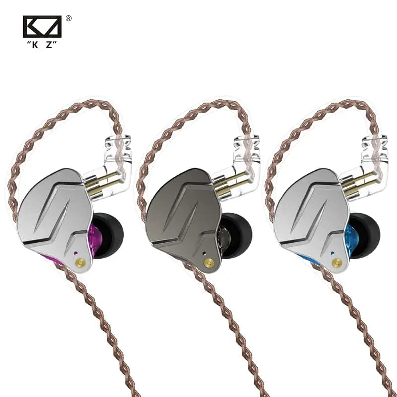 KZ ZSN PRO Earphones 1DD+1BA Hybrid Drive HIFI Bass Earbud Replaceable Cable