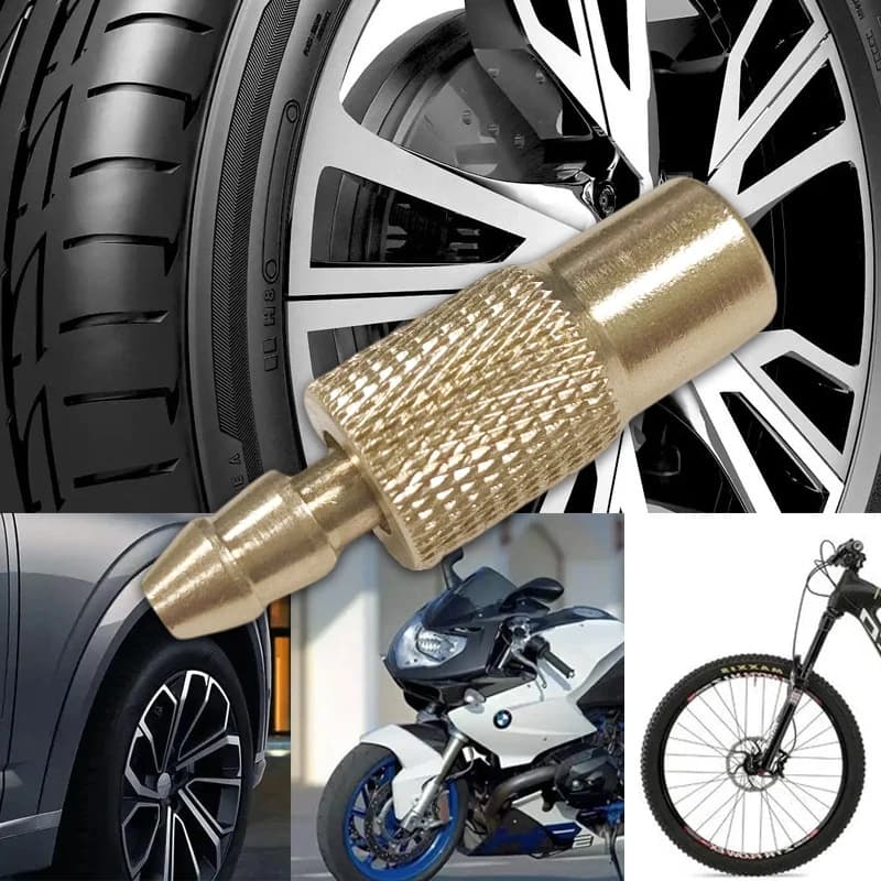 1 X Connettore per Valvola Gonfiagomme Auto, Morsetto Adattatore per Valvola in Ottone da 3,9 mm per Pompa Gonfiagomme Auto