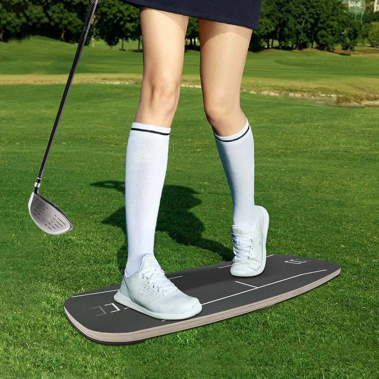 Pressure plate for golf swing coach, golf balance board Wooden swing table Weight change Golf balance table Weight capacity 150 kg