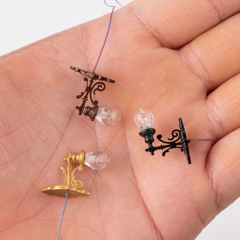 Wall Lamp for Doll House Miniature Desk Lamp Mini LED Light House Decoration Doll Furniture Toy Can Be Bright